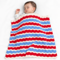 Handmade baby zig zag design full size blanket